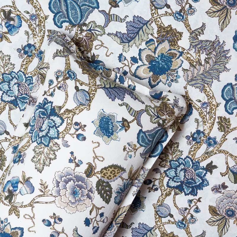 Buy Indah Floral Bedsheet - Blue Bedsheets from Vaaree