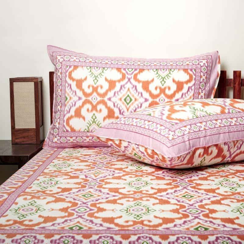 Buy Irelyn Ethnic Printed Bedsheet - Orange Bedsheets from Vaaree