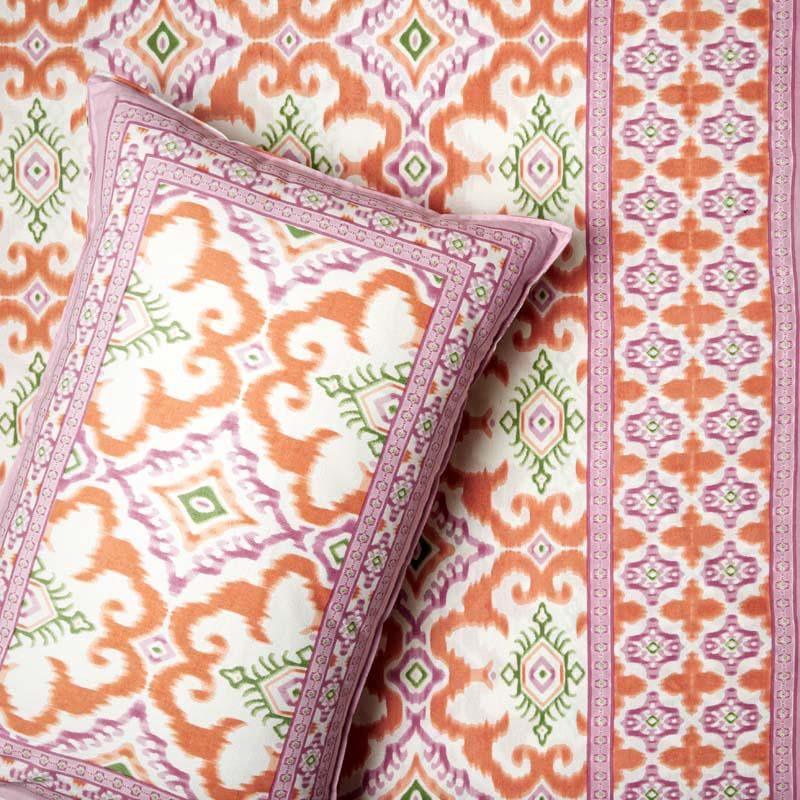 Buy Irelyn Ethnic Printed Bedsheet - Orange Bedsheets from Vaaree