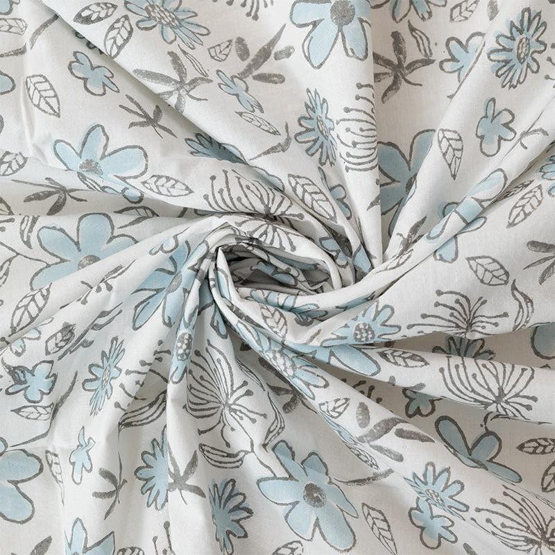 Buy Iris Floral Bedsheet - Light Blue Bedsheets from Vaaree