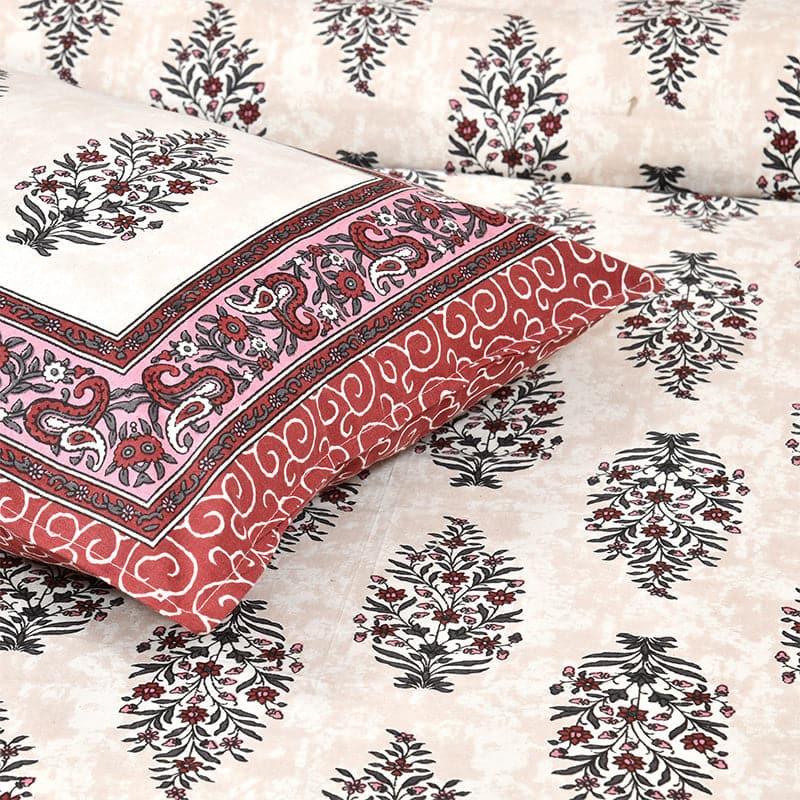 Buy Bedsheets - Ishanva Floral Bedsheet - Red at Vaaree online