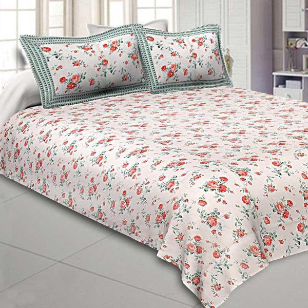 Bedsheets - Ishanvi Floral Bedsheet