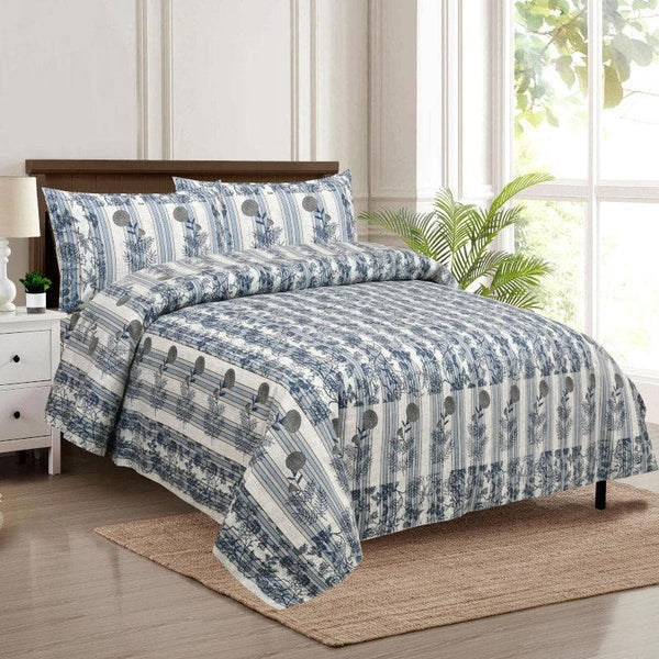 Buy Jamesaari Printed Bedsheet - Blue Bedsheets from Vaaree