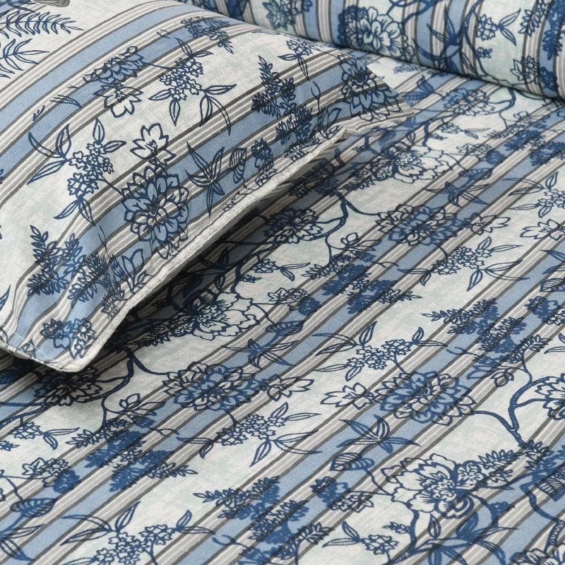 Buy Jamesaari Printed Bedsheet - Blue Bedsheets from Vaaree