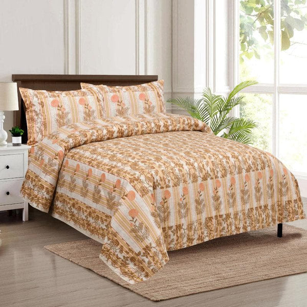 Buy Jamesaari Printed Bedsheet - Orange Bedsheets from Vaaree