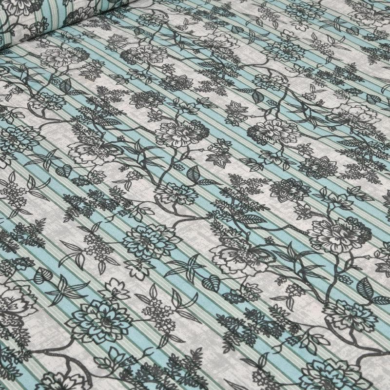 Buy Jamesaari Printed Bedsheet - Teal Bedsheets from Vaaree