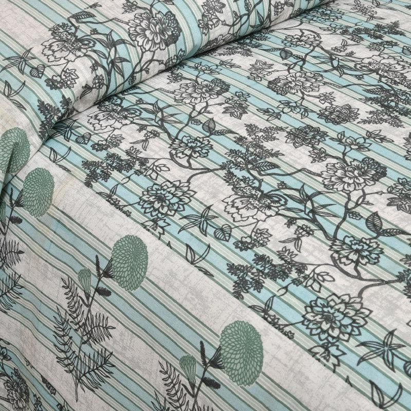 Buy Jamesaari Printed Bedsheet - Teal Bedsheets from Vaaree