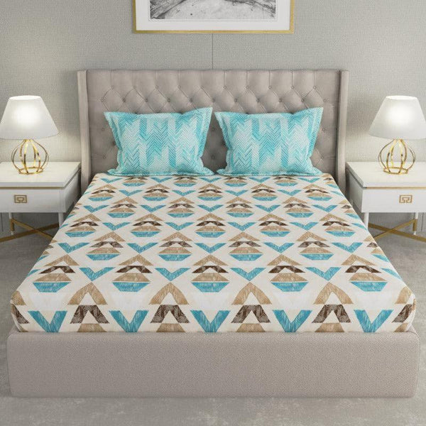 Buy Jester Printed Bedsheet - Blue Bedsheets from Vaaree