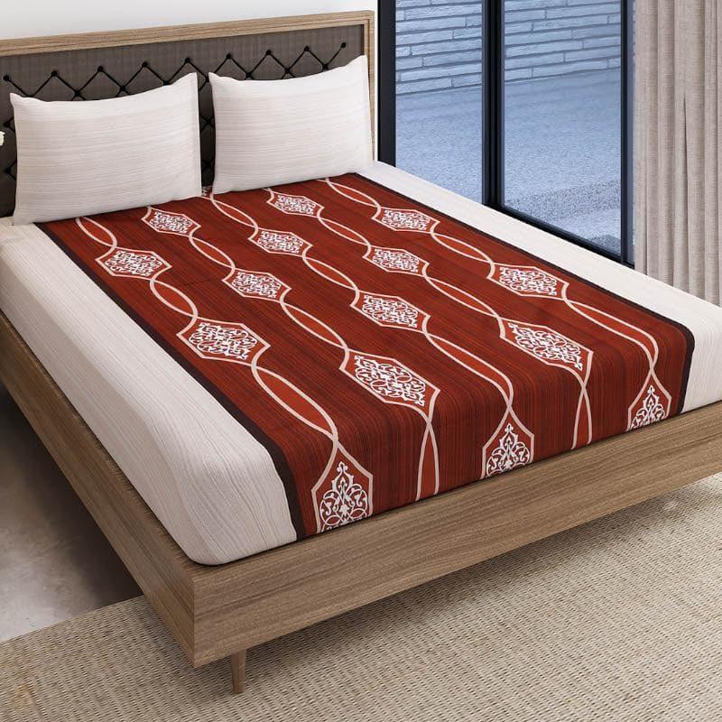 Buy Jhankar Jill Bedsheet - Wine Bedsheets from Vaaree