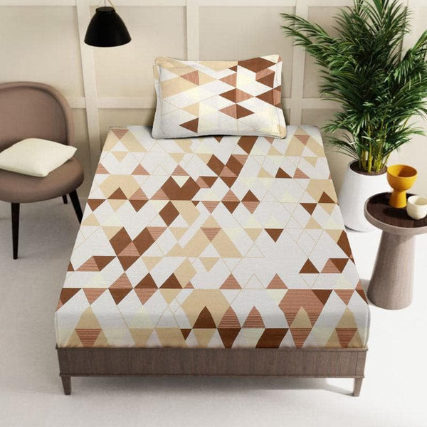 Buy Jigsaw Jam Printed Bedsheet - Brown Bedsheets from Vaaree