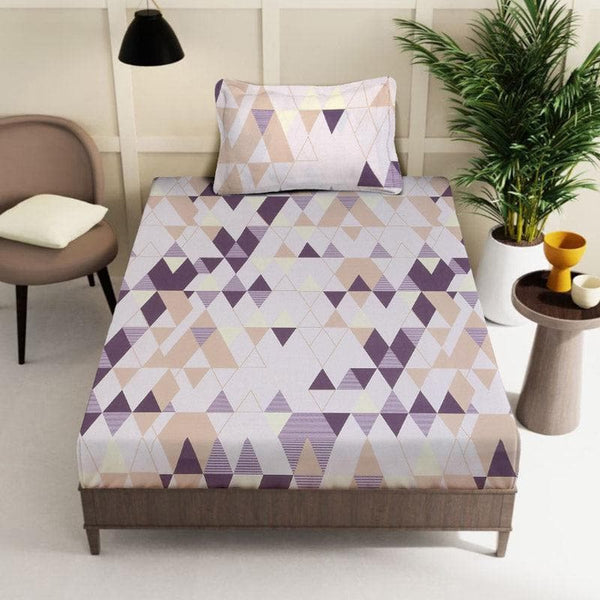 Buy Jigsaw Jam Printed Bedsheet - Purple Bedsheets from Vaaree