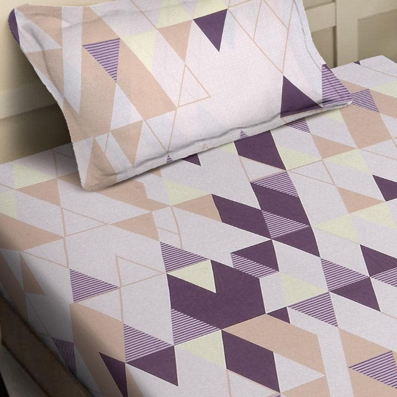 Buy Jigsaw Jam Printed Bedsheet - Purple Bedsheets from Vaaree