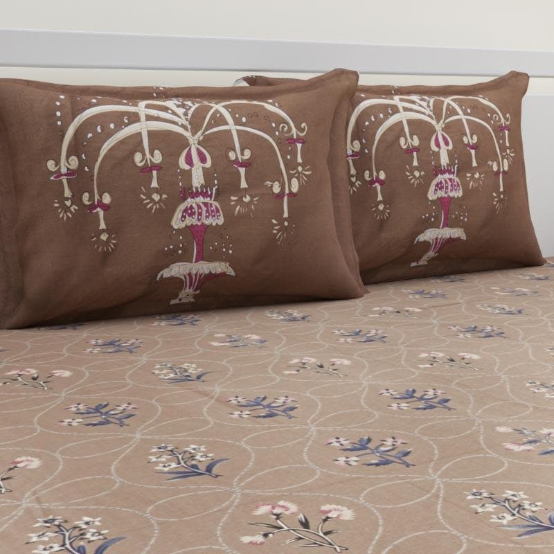 Buy Jitika Printed Bedsheet - Brown Bedsheets from Vaaree