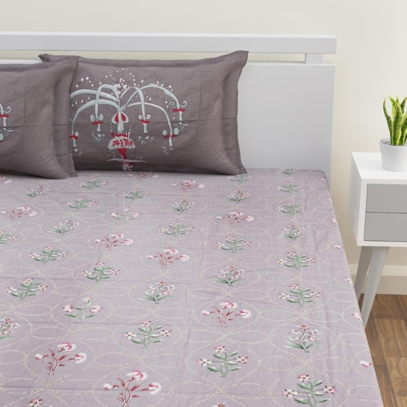 Buy Jitika Printed Bedsheet - Grey Bedsheets from Vaaree