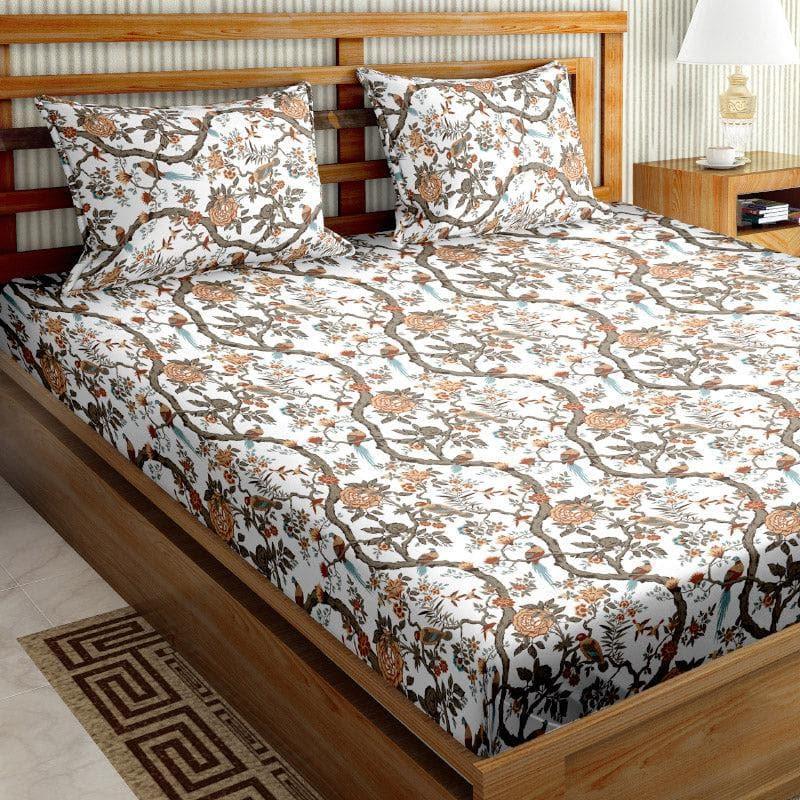 Buy Jiya Floral Bedsheet - Brown Bedsheets from Vaaree