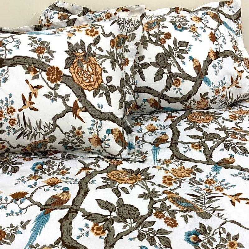 Buy Jiya Floral Bedsheet - Green Bedsheets from Vaaree