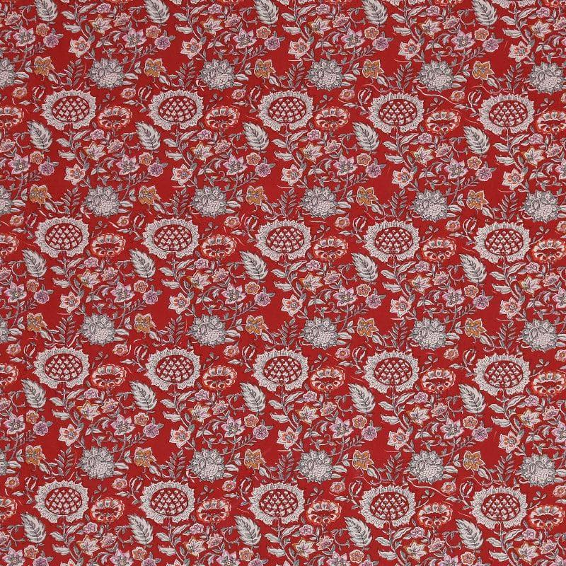 Buy Kaanish Floral Bedsheet - Red Bedsheets from Vaaree