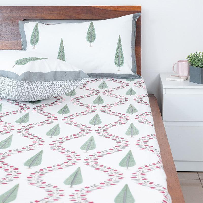 Buy Kalpa Block Printed Bedsheet - Grey Bedsheets from Vaaree