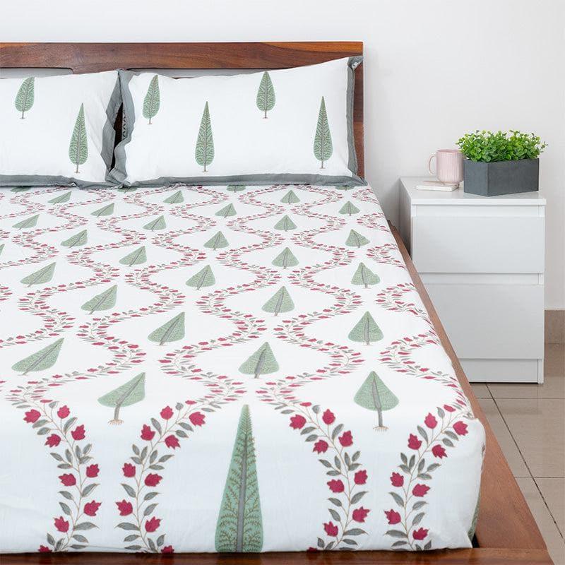 Buy Kalpa Block Printed Bedsheet - Grey Bedsheets from Vaaree