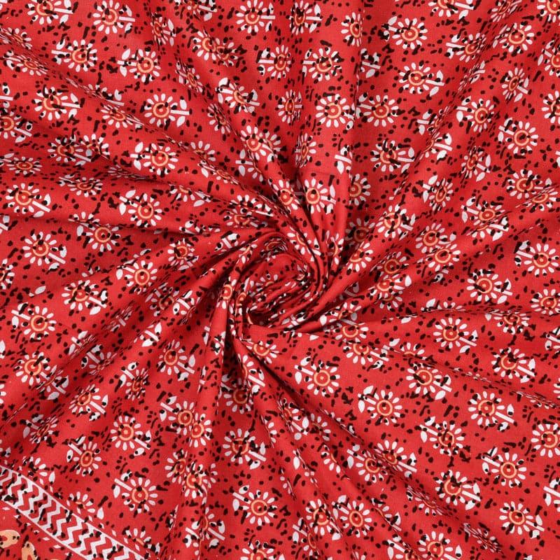 Buy Bedsheets - Kamouri Printed Bedsheet - Red at Vaaree online