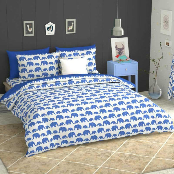 Buy Karini Printed Bedsheet - Blue Bedsheets from Vaaree