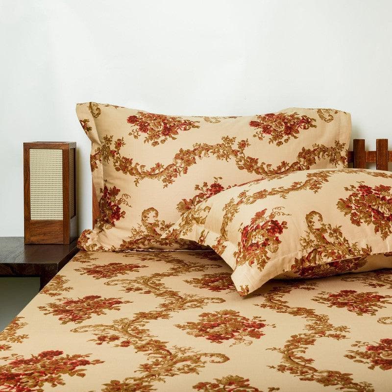 Buy Kaureena Printed Bedsheet - Beige & Brown Bedsheets from Vaaree