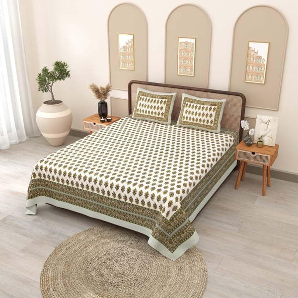 Buy Bedsheets - Kavya Printed Bedsheet - Brown at Vaaree online