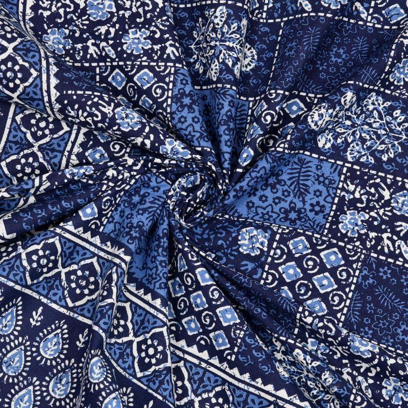 Buy Kavyaa Printed Bedsheet - Blue Bedsheets from Vaaree