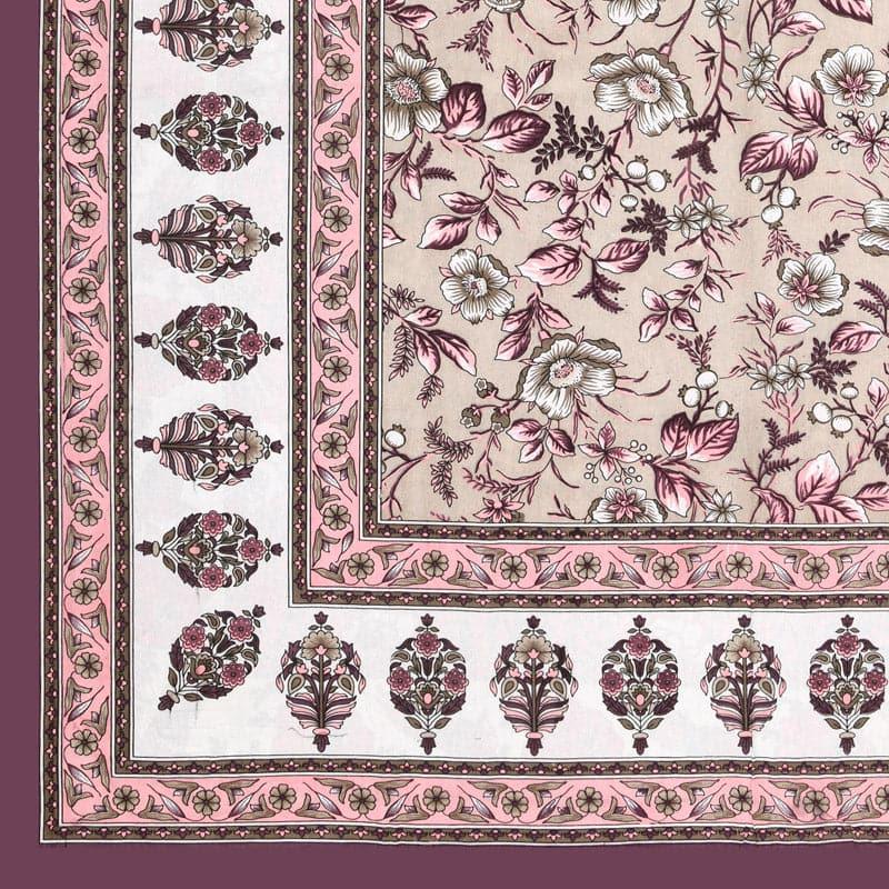 Buy Keziah Floral Printed Bedsheet - Maroon Bedsheets from Vaaree