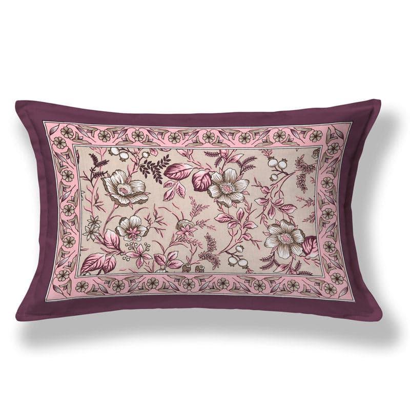 Buy Keziah Floral Printed Bedsheet - Maroon Bedsheets from Vaaree