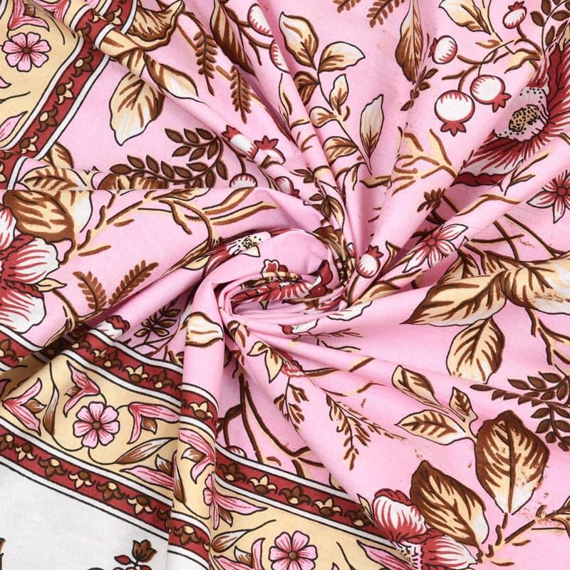 Buy Bedsheets - Keziah Floral Printed Bedsheet - Pink at Vaaree online
