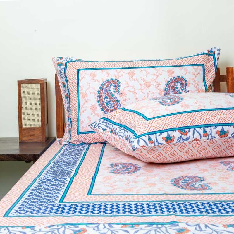 Buy Kritagya Ethnic Bedsheet - Pink Bedsheets from Vaaree