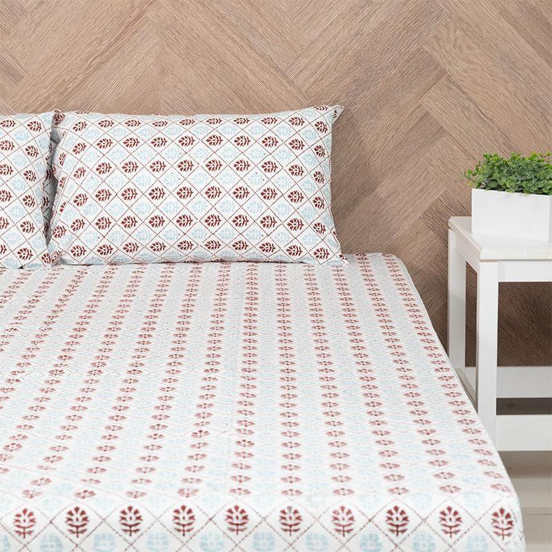 Buy Kritish Ethnic Printed Bedsheet - Rust Bedsheets from Vaaree