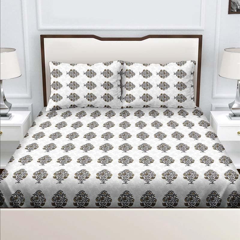 Buy Krushika Printed Bedsheet - Brown Bedsheets from Vaaree