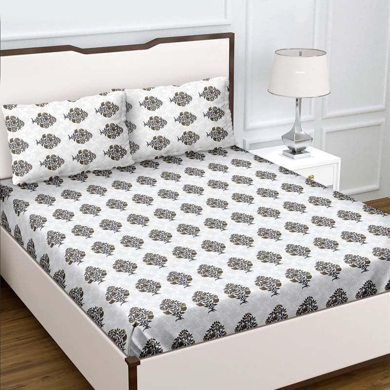 Buy Krushika Printed Bedsheet - Brown Bedsheets from Vaaree