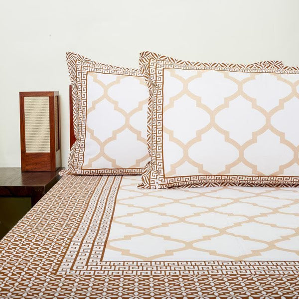 Buy Kunja Printed Bedsheet - Brown Bedsheets from Vaaree