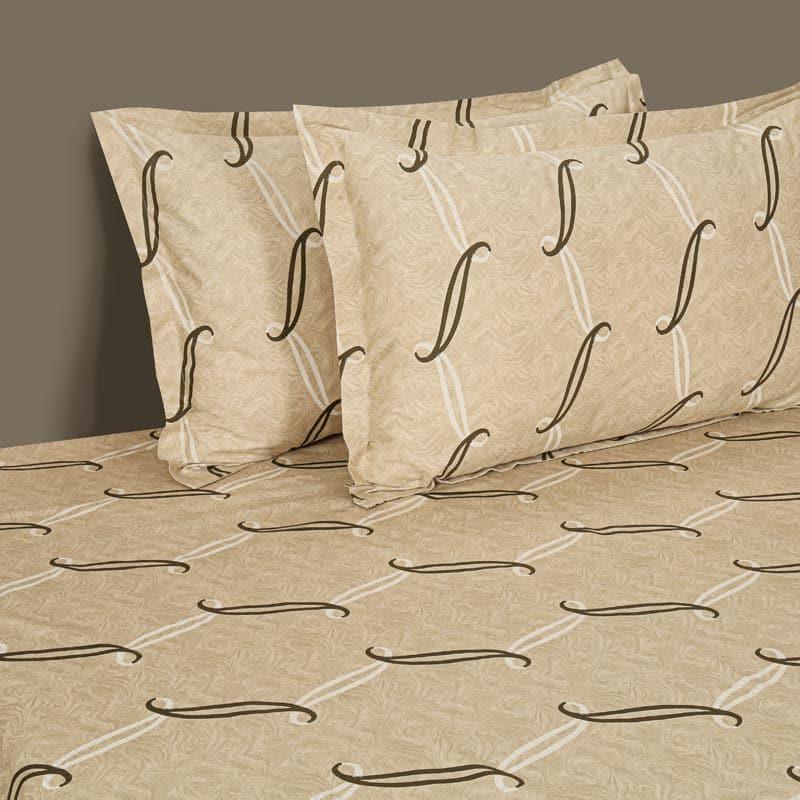 Buy Laksha Leaf Bedsheet - Beige Bedsheets from Vaaree