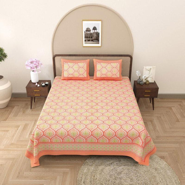 Buy Lavelle Bedsheet - Peach Bedsheets from Vaaree