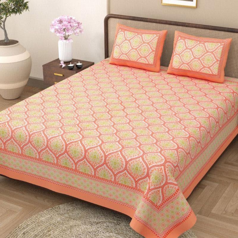 Buy Lavelle Bedsheet - Peach Bedsheets from Vaaree