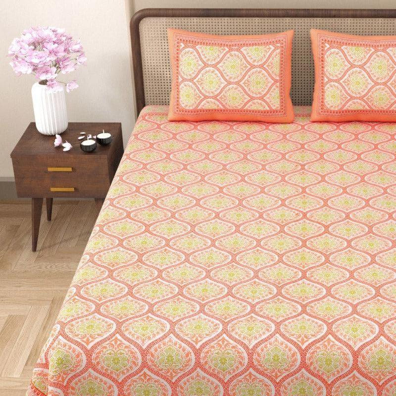 Buy Lavelle Bedsheet - Peach Bedsheets from Vaaree