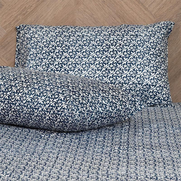 Bedsheets - Laya Loop Bedsheet - Blue