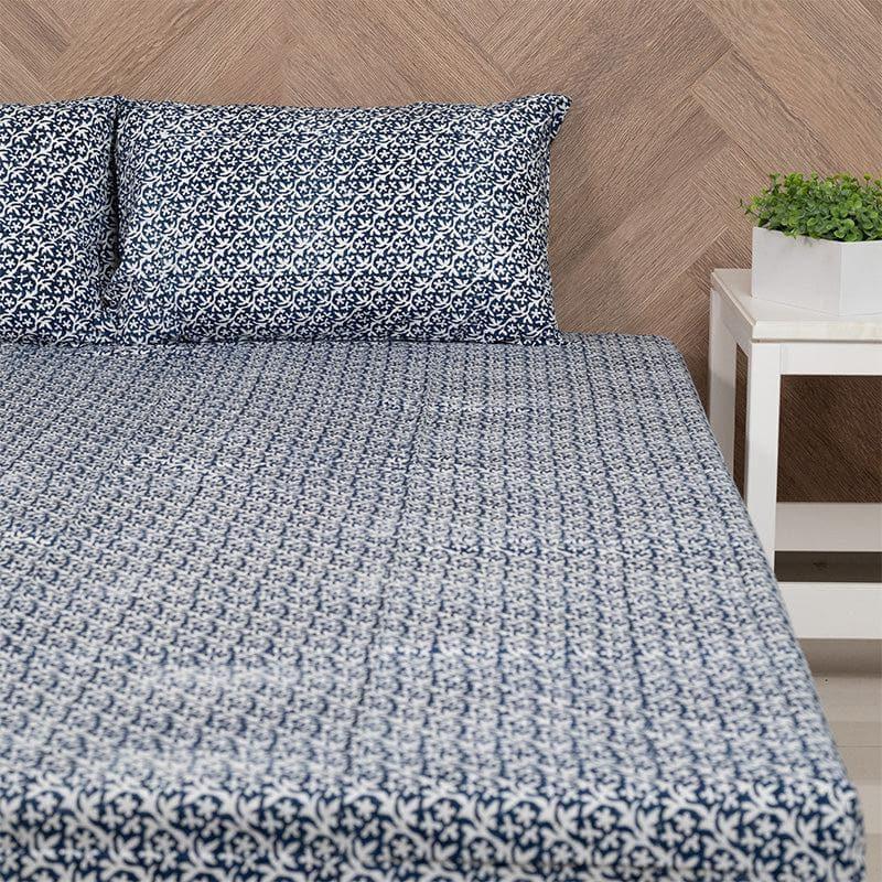 Bedsheets - Laya Loop Bedsheet - Blue