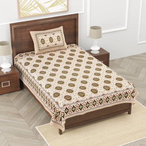 Buy Leilani Printed Bedsheet - Brown Bedsheets from Vaaree