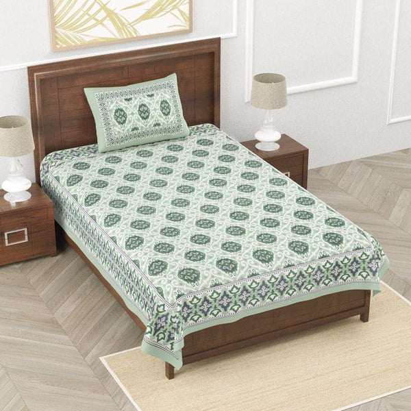 Buy Leilani Printed Bedsheet - Green Bedsheets from Vaaree