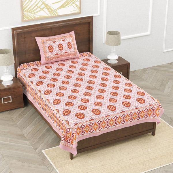 Buy Leilani Printed Bedsheet - Pink Bedsheets from Vaaree