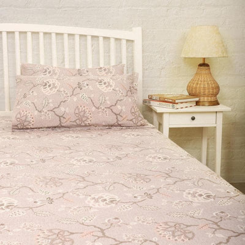 Buy Light Brown Floral Bedsheet Bedsheets from Vaaree