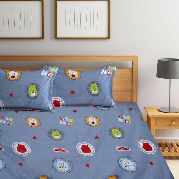 Buy Lion Buddies Printed Bedsheet Bedsheets from Vaaree