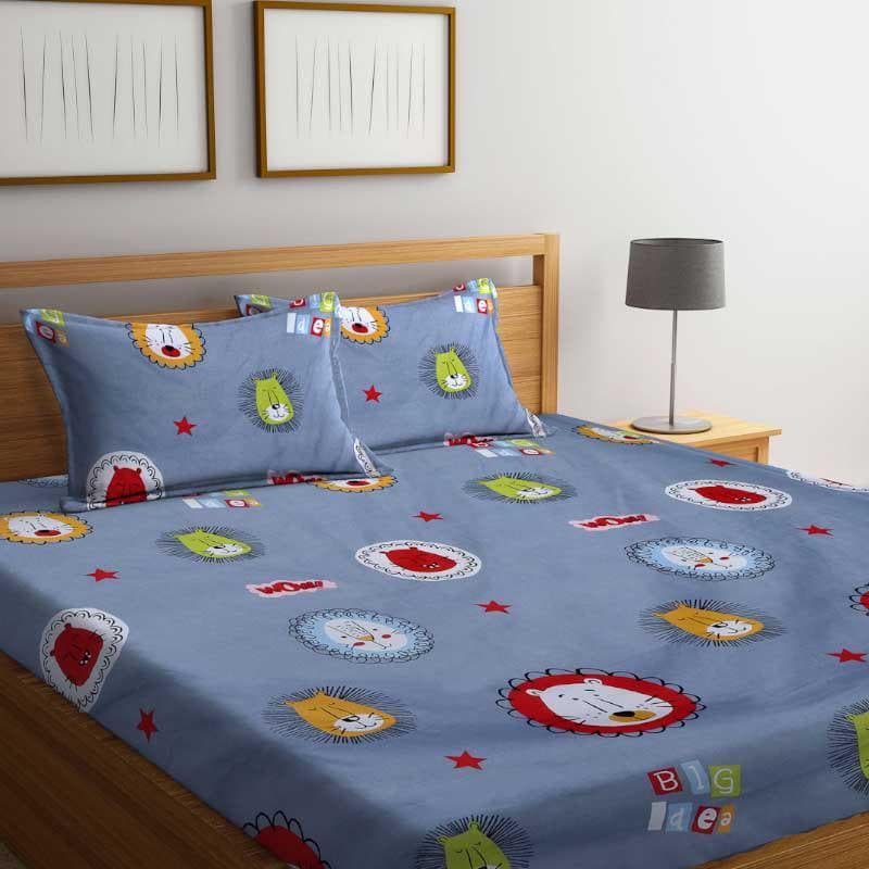 Buy Lion Buddies Printed Bedsheet Bedsheets from Vaaree