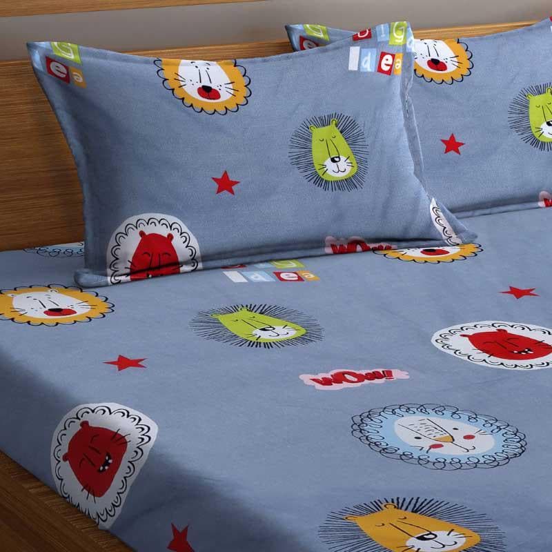 Buy Lion Buddies Printed Bedsheet Bedsheets from Vaaree