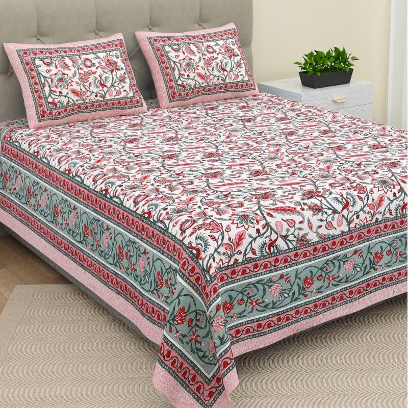 Buy Lucia Floral Bedsheet - Pink Bedsheets from Vaaree